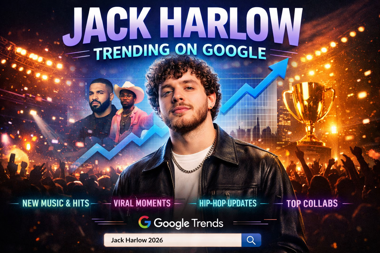 Jack Harlow trending on Google Trends American rapper and cultural icon