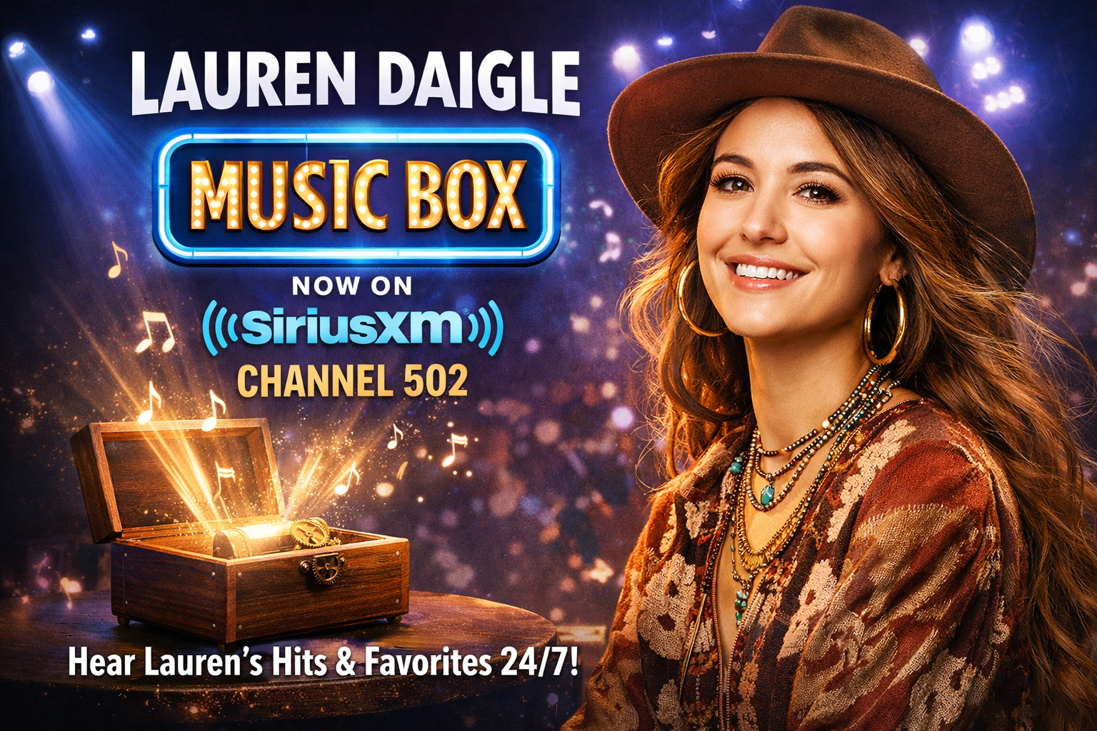 Listen to Lauren Daigle Music Box new SiriusXM pop-up channel