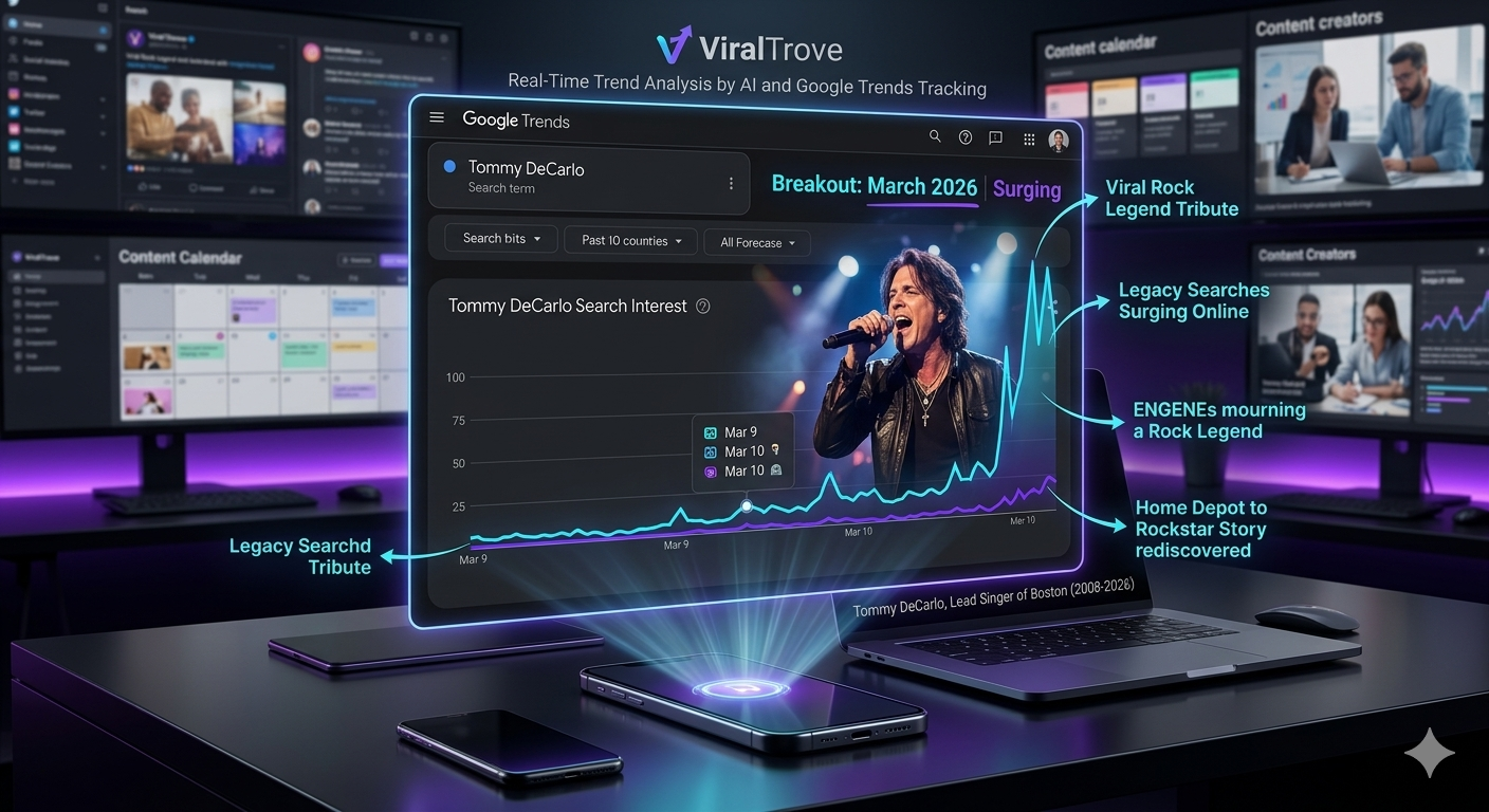 Tommy DeCarlo trending on Google Trends rock music search interest analysis