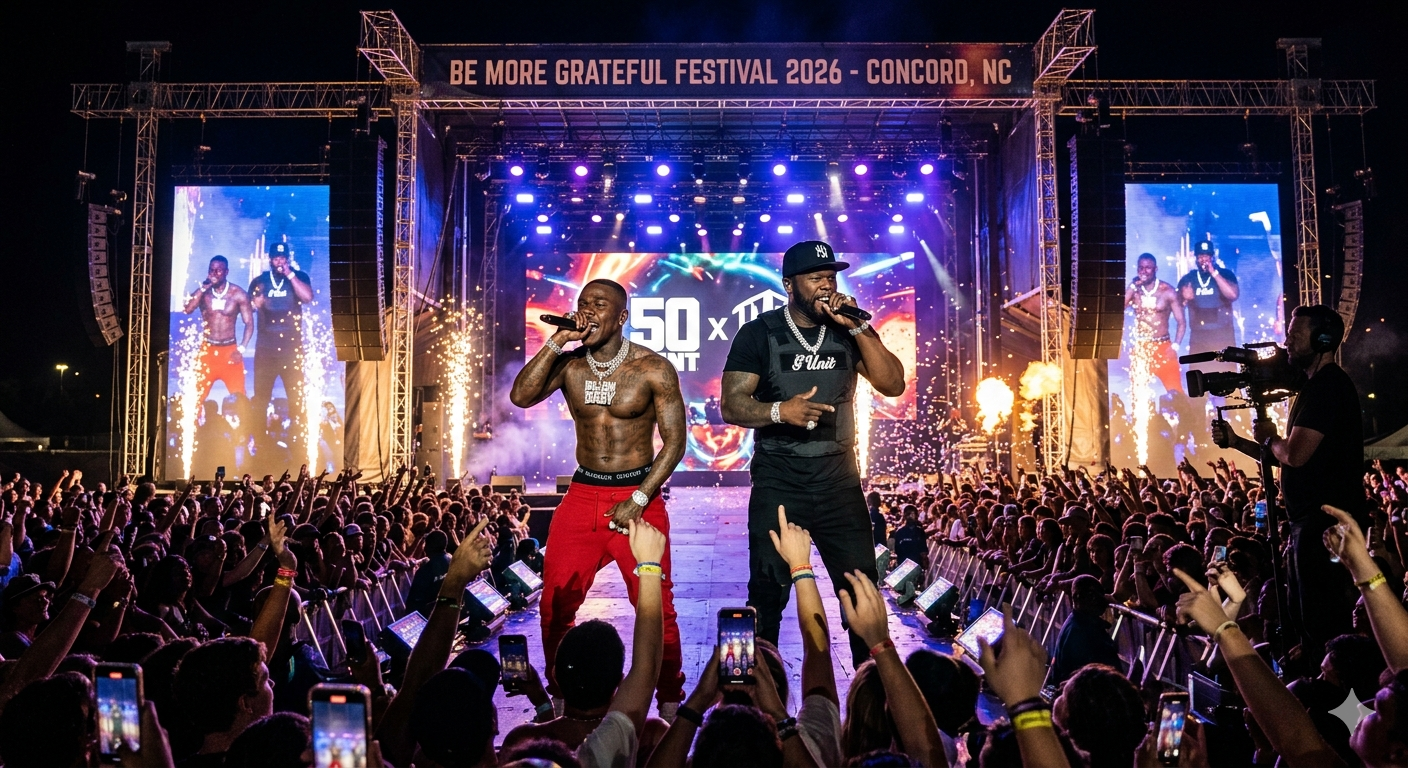 DaBaby 50 Cent Concord music festival 2026