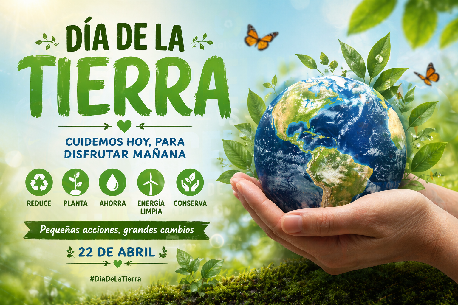Día de la Tierra sustainability environment green planet celebration