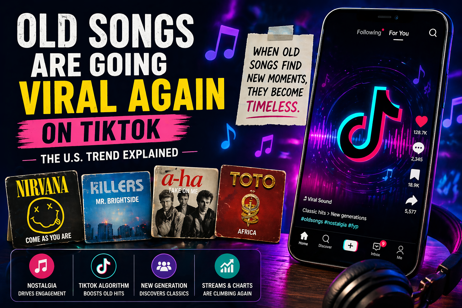 Old songs viral TikTok trend U.S. music comeback nostalgia streaming growth