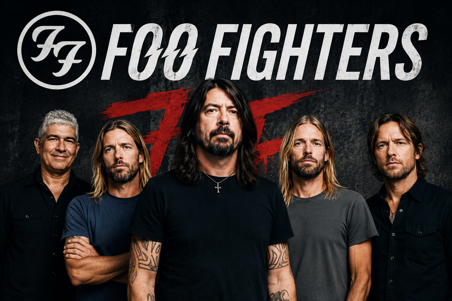 Foo Fighters band performing live on stage