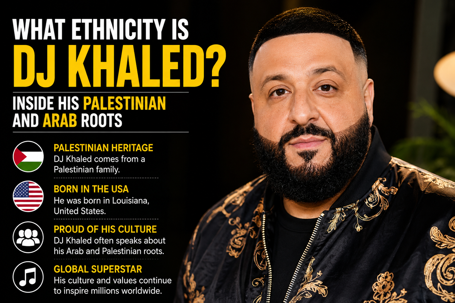 What ethnicity is DJ Khaled and his Palestinian roots