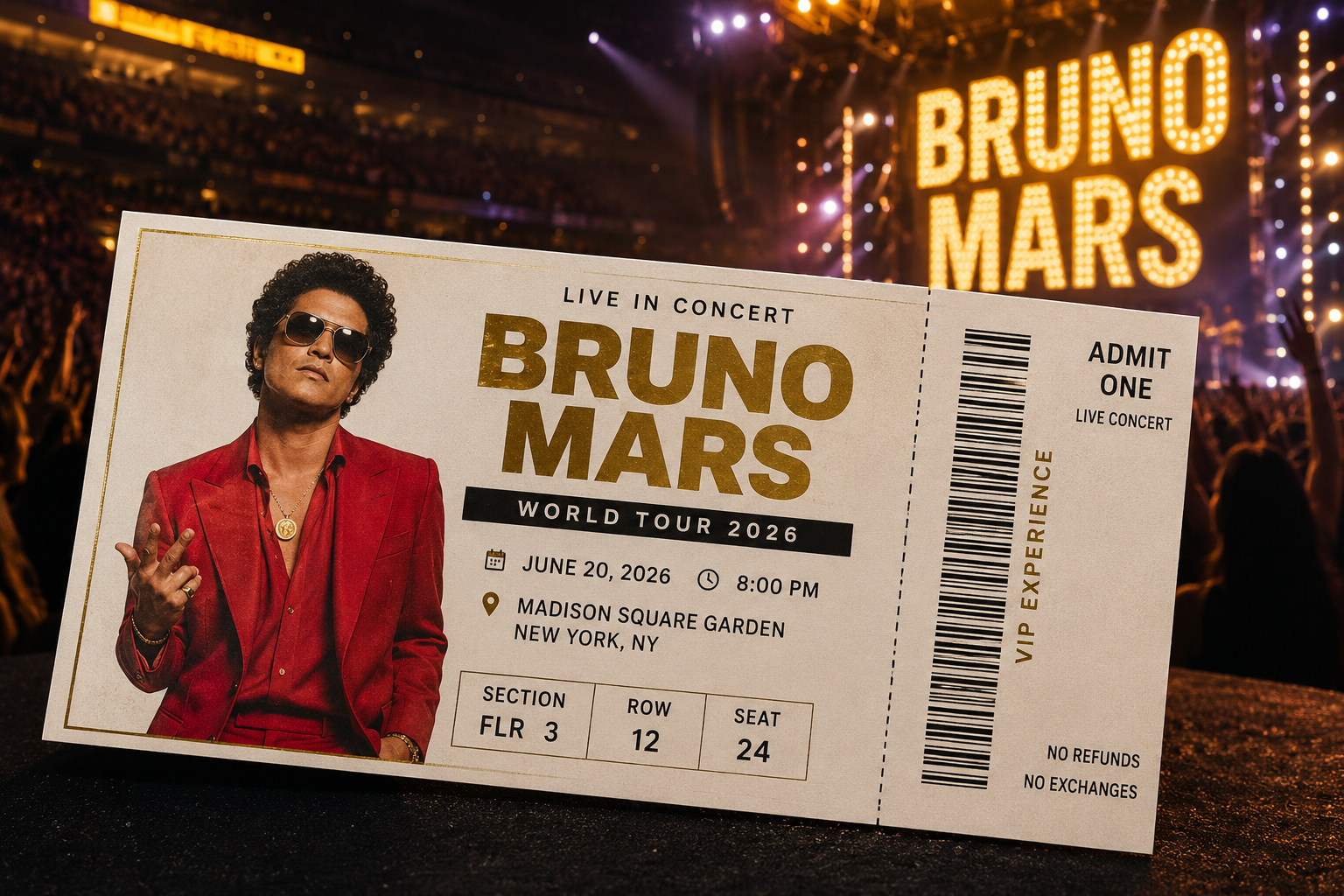 concert ticket bruno mars
