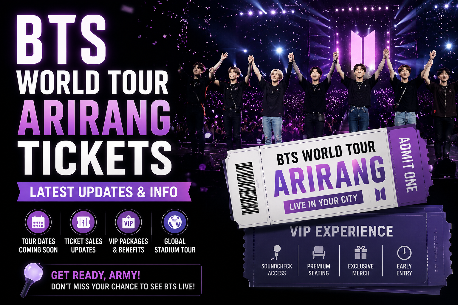 BTS world tour Arirang tickets concert