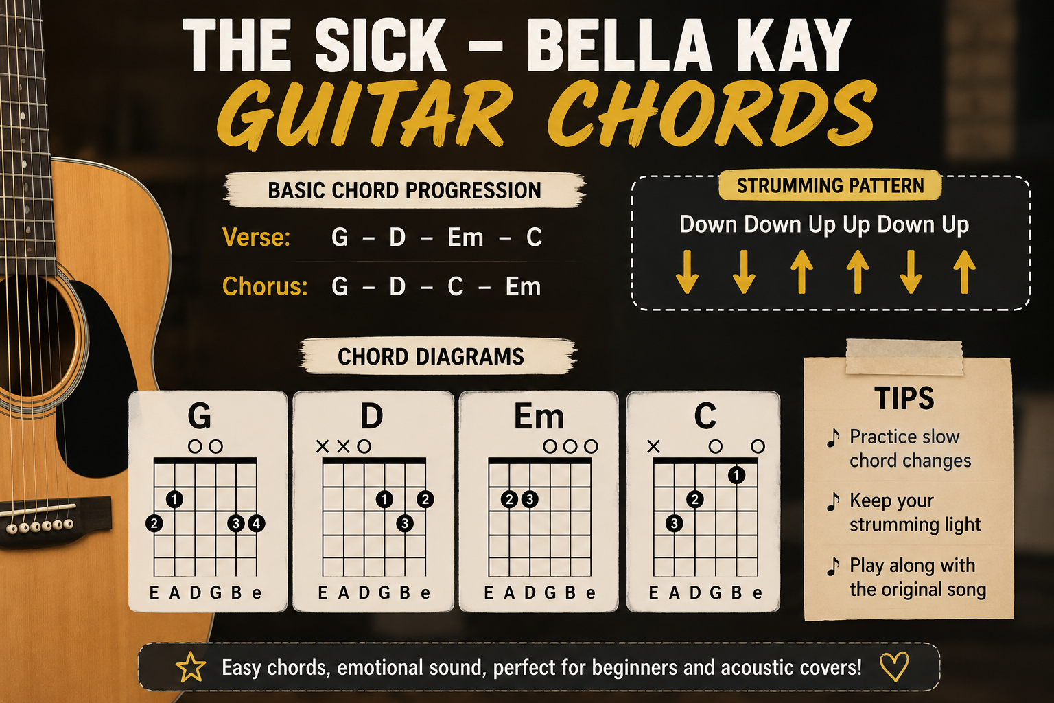The Sick Bella Kay Guitar Chords