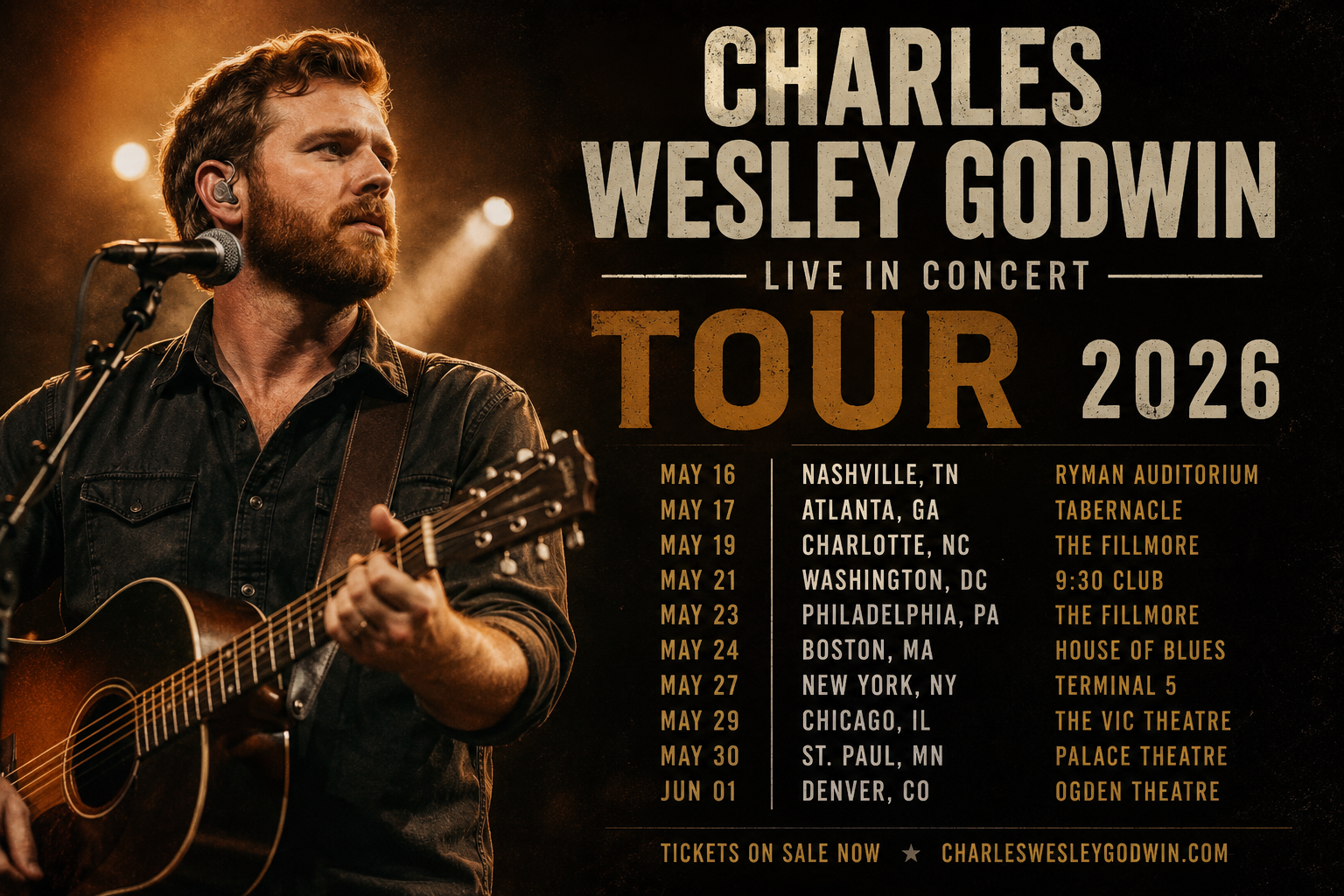 Charles Wesley Godwin Tour 2026