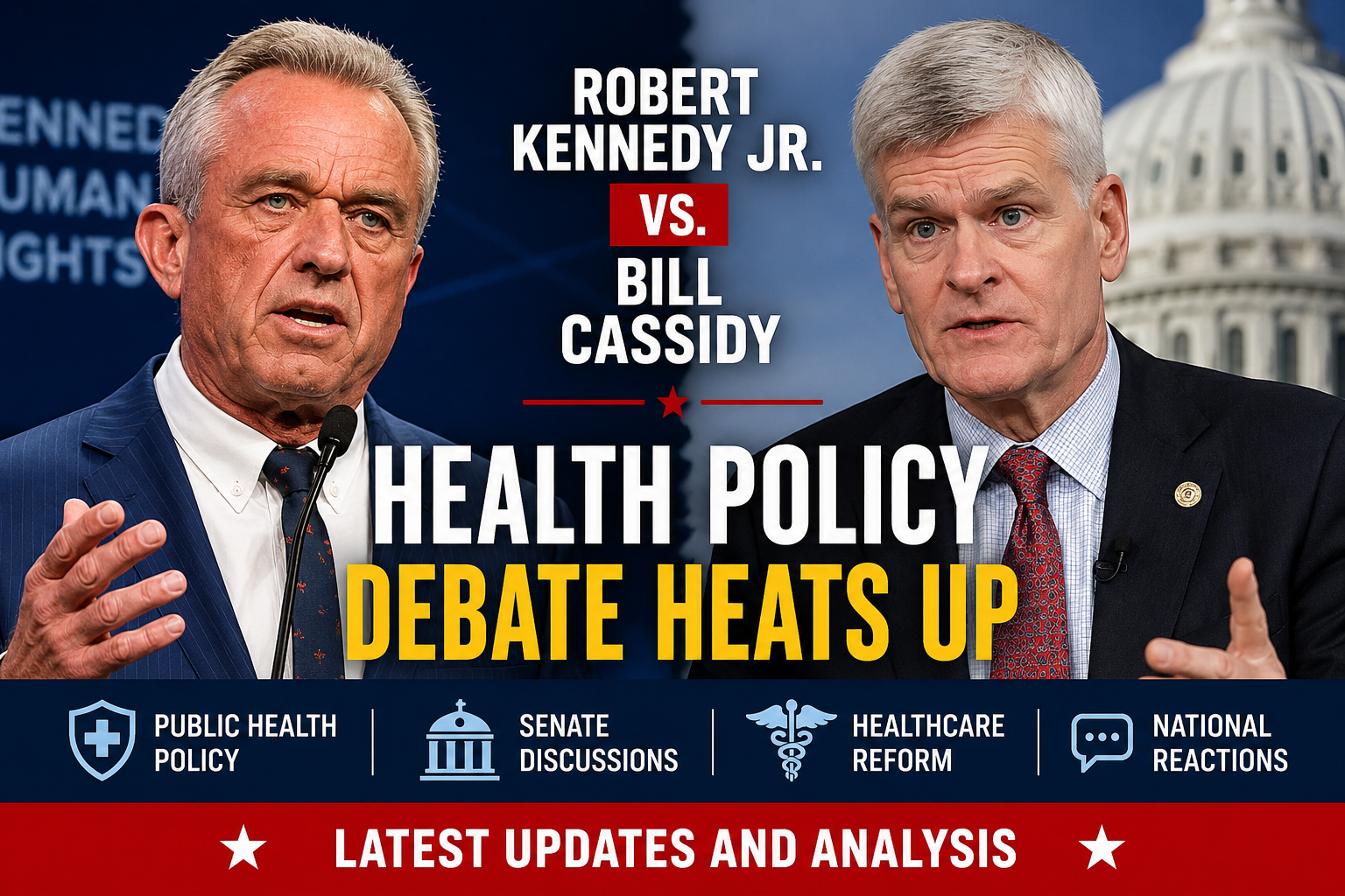Robert Kennedy Jr Bill Cassidy political debate health policy updates
