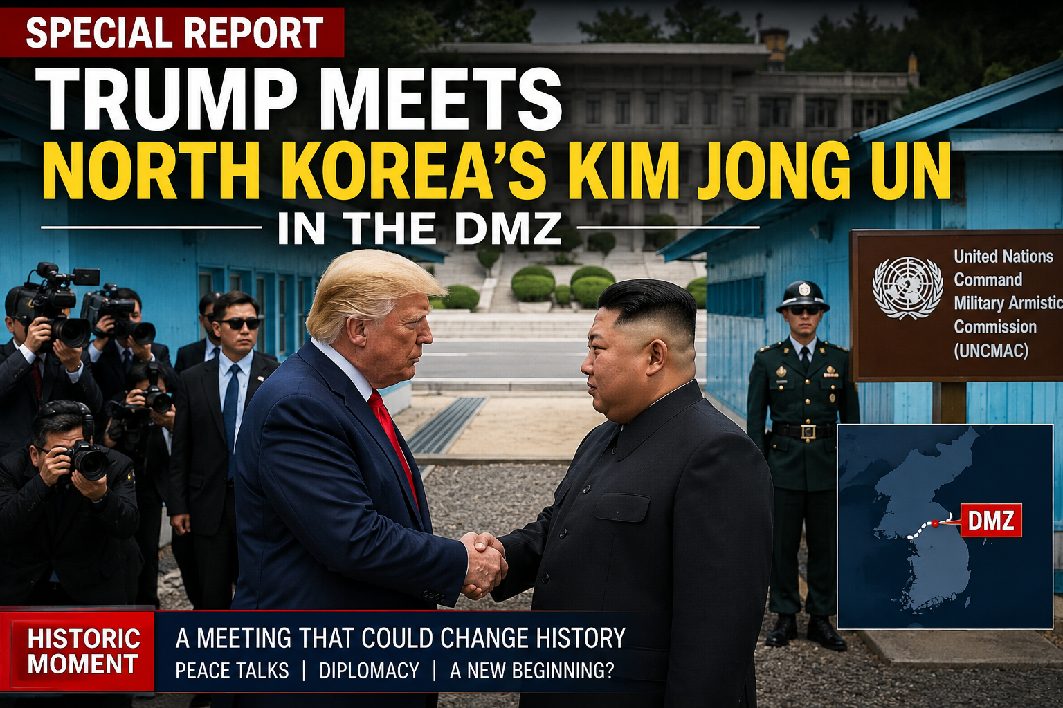 Trump Kim Jong Un DMZ historic meeting