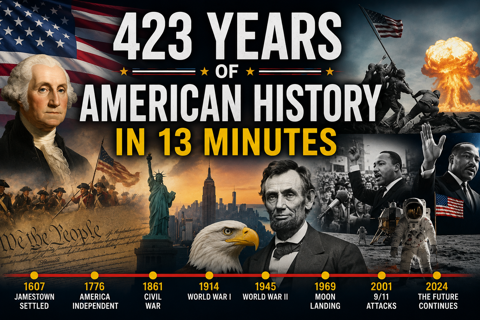American history timeline and major historical events