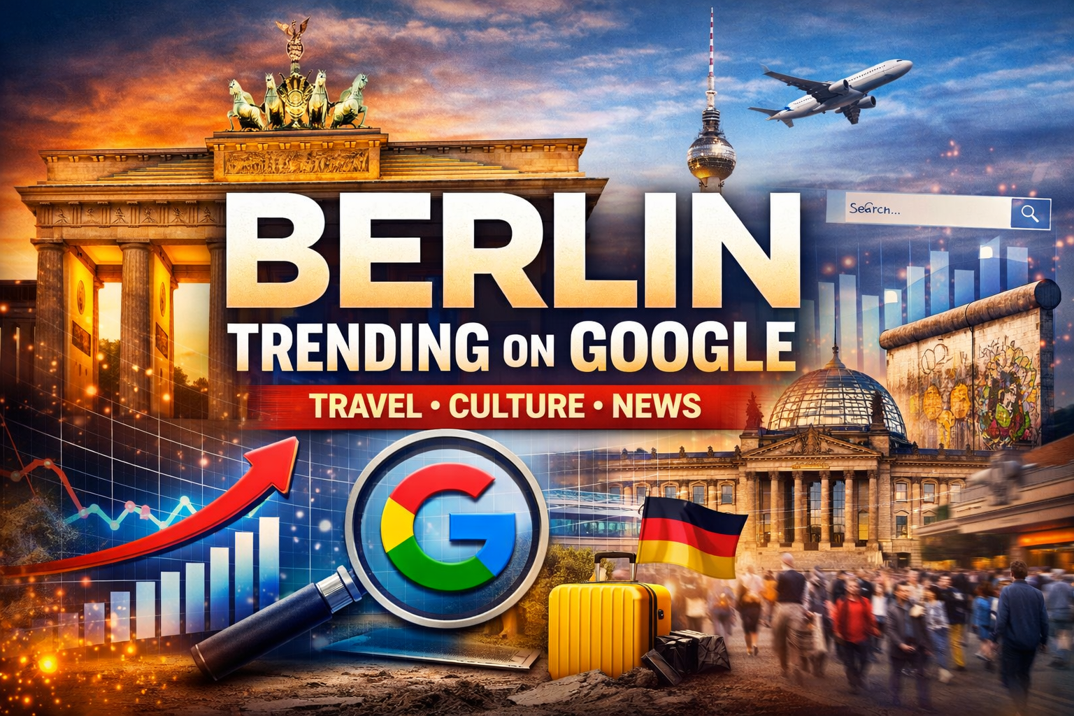Berlin Germany skyline Brandenburg Gate European capital travel and culture trending search