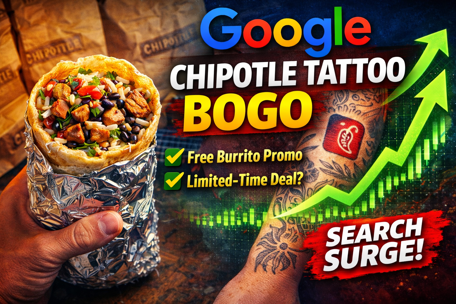 chipotle tattoo bogo burrito promotion trending food marketing restaurant deal