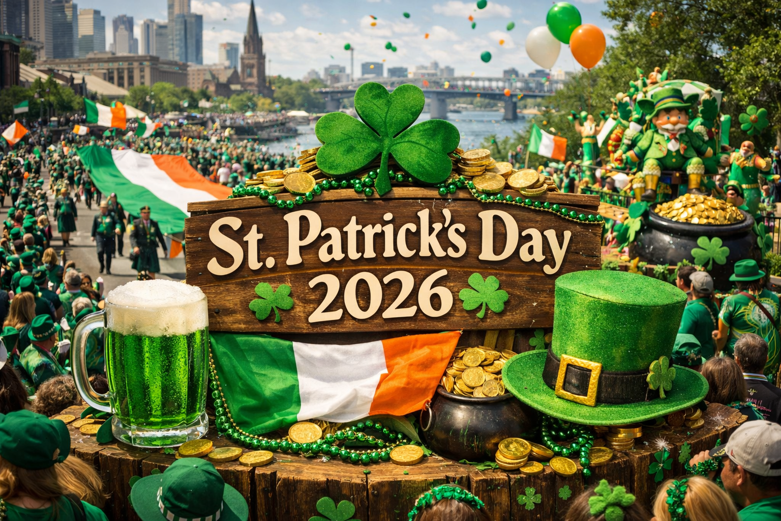 st patricks day 2026 celebrations parade green holiday irish festival traditions shamrock party