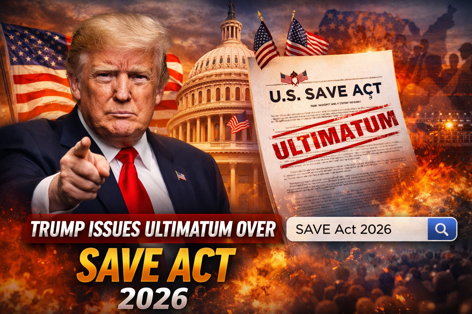 Trump SAVE Act ultimatum trends 2026