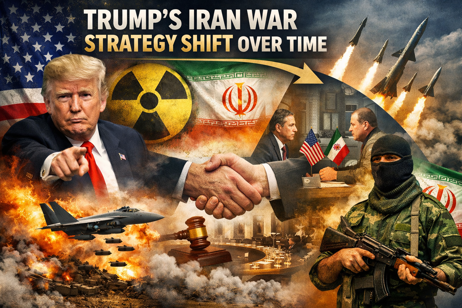Trump Iran war strategy shift timeline 2026
