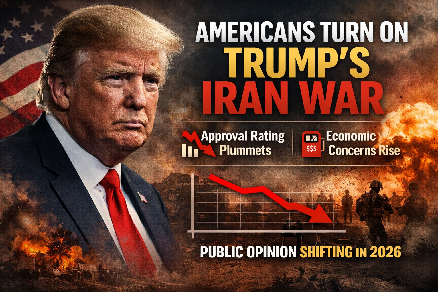Trump Iran war public opinion 2026