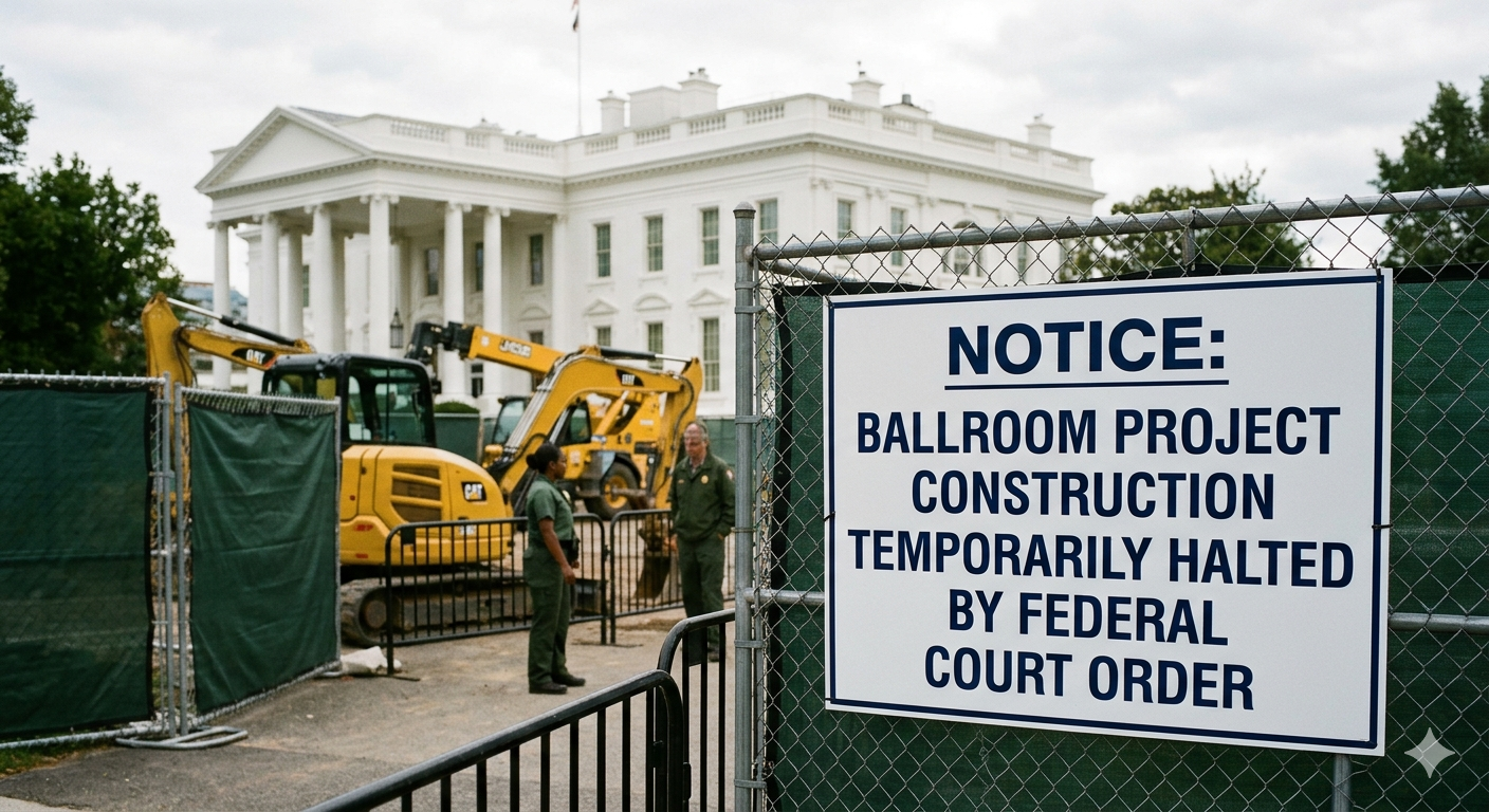 Trump White House Ballroom Project Halted 2026