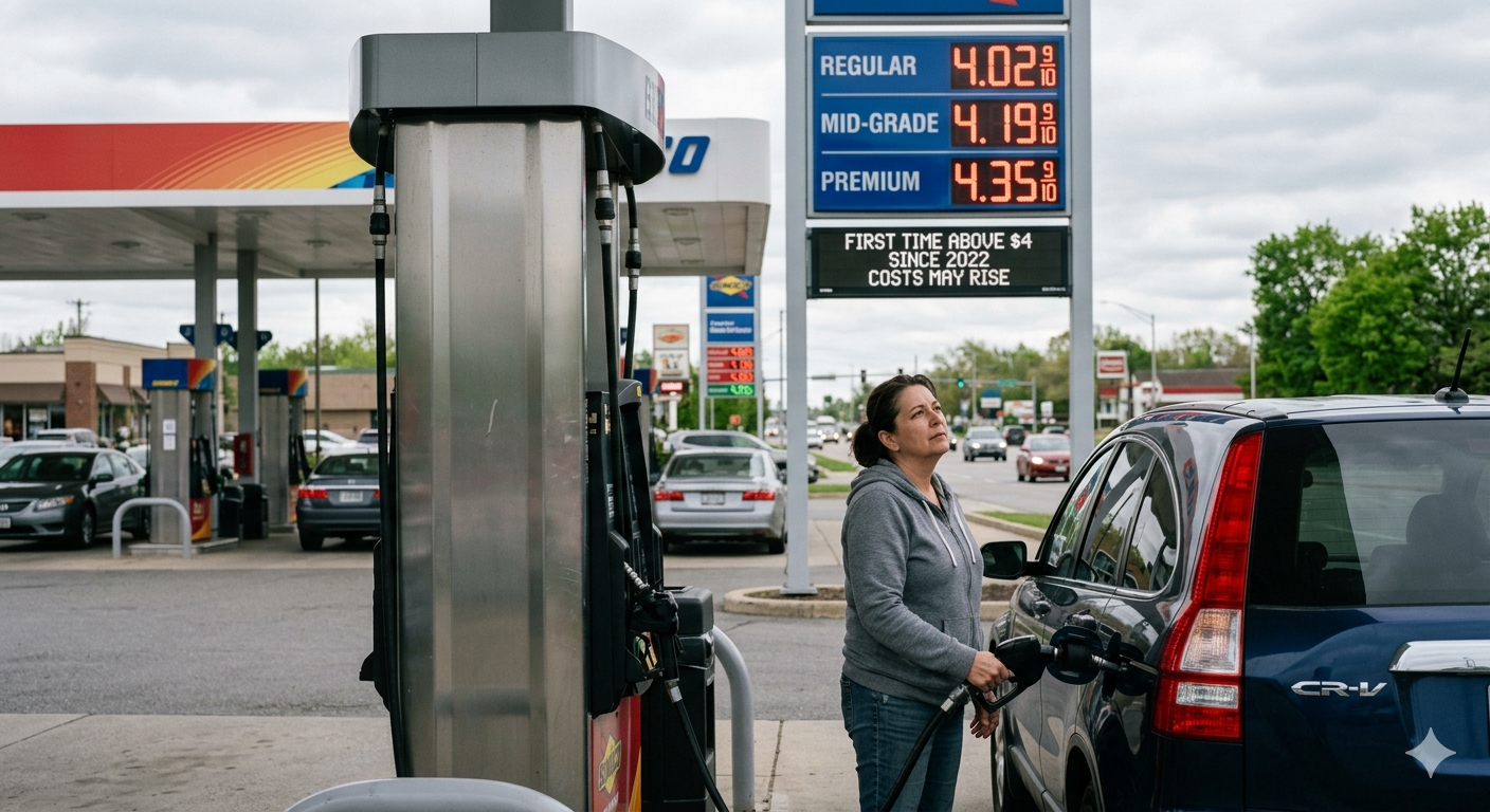 Gas prices reach $4 per gallon in 2026