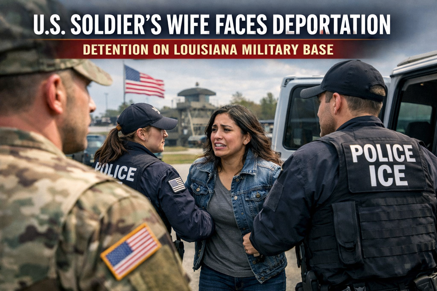 US soldier's wife detained on base