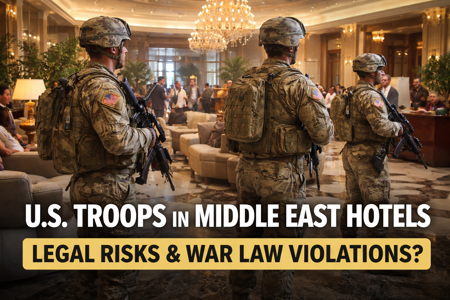 U.S. troops stationed in Middle East hotels, legal concerns