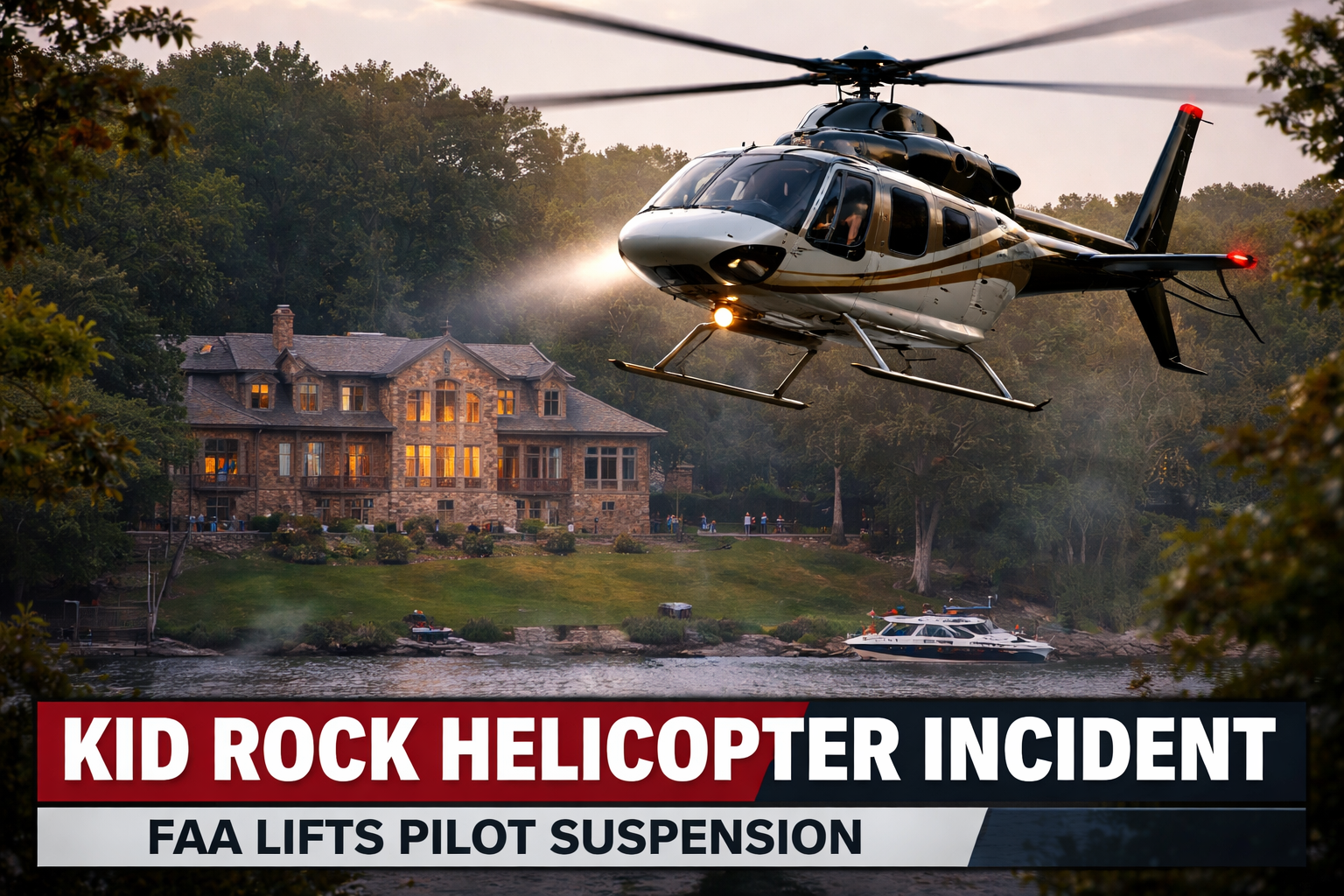 Helicopter hovering near Kid Rock home investigation