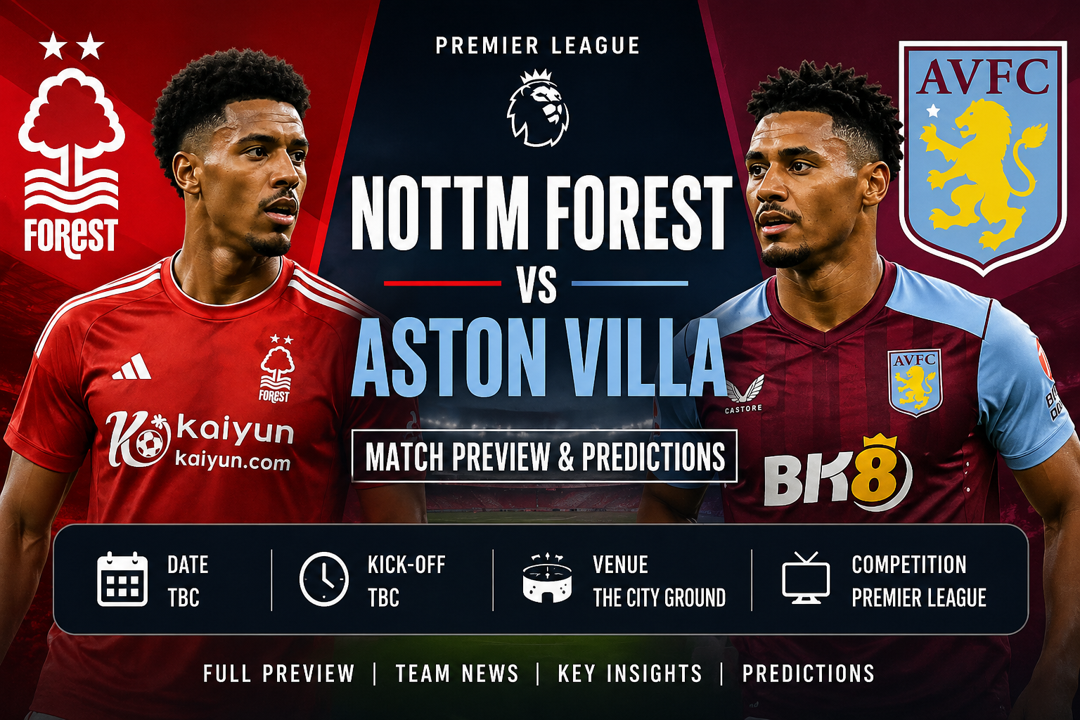 Nottm Forest vs Aston Villa Premier League Match Preview