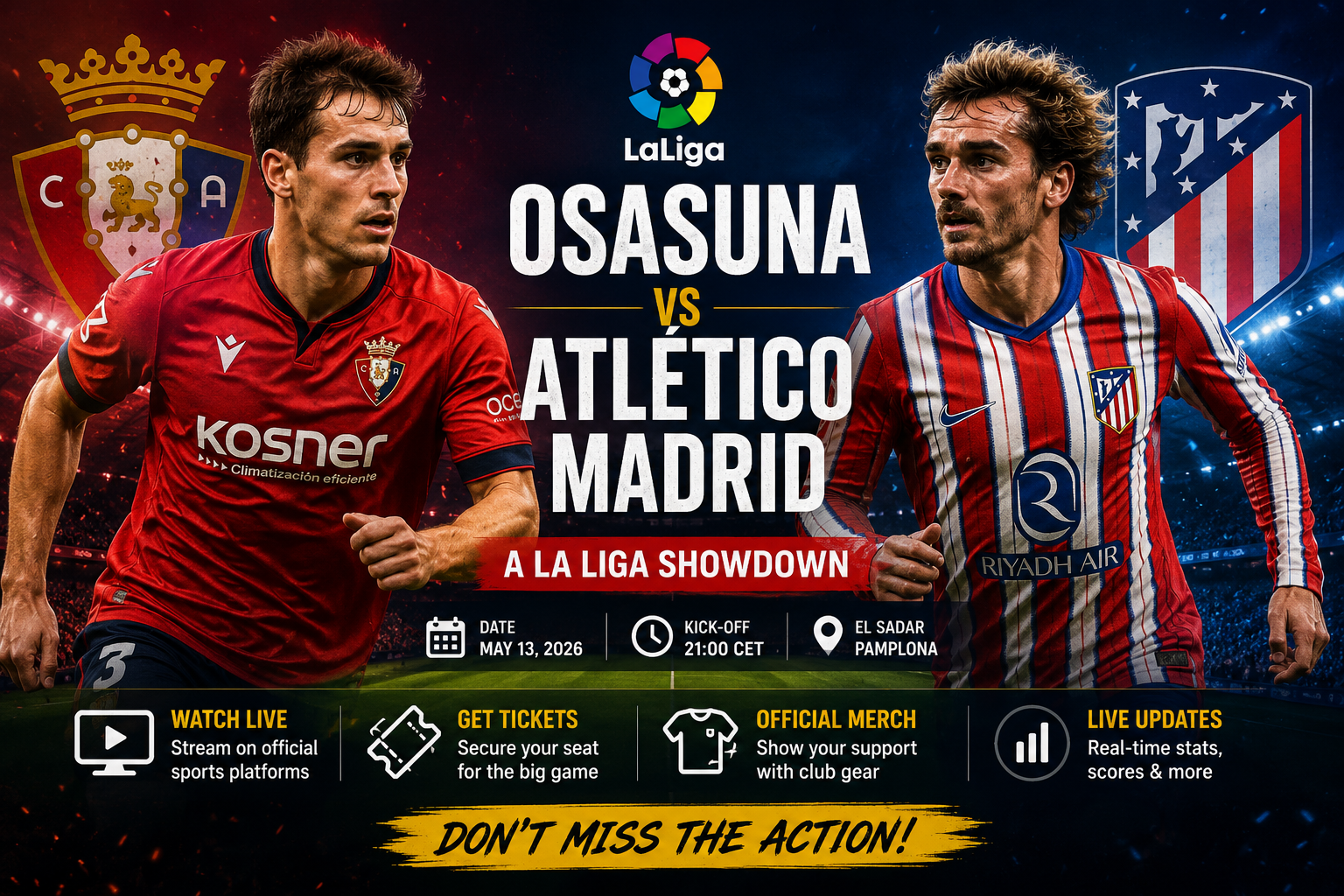 Osasuna vs Atlético Madrid live match experience guide