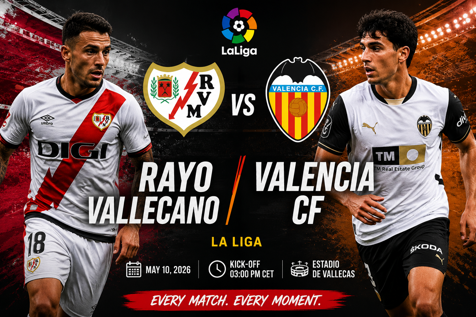 Rayo Vallecano vs Valencia CF