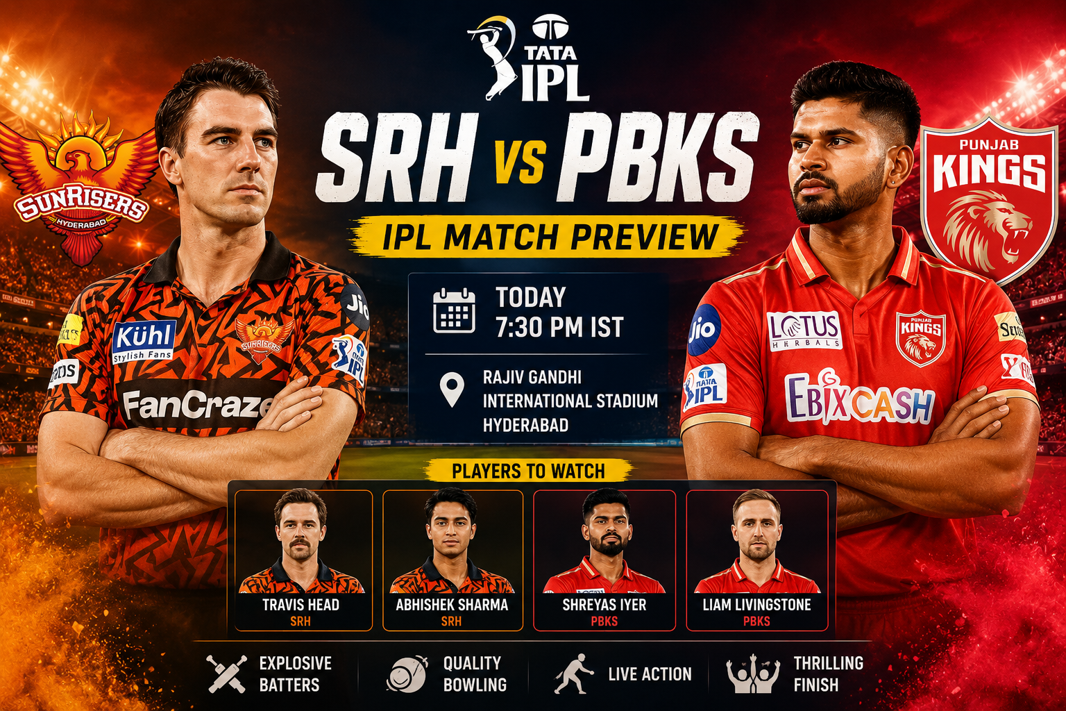 SRH vs PBKS IPL match highlights cricket updates