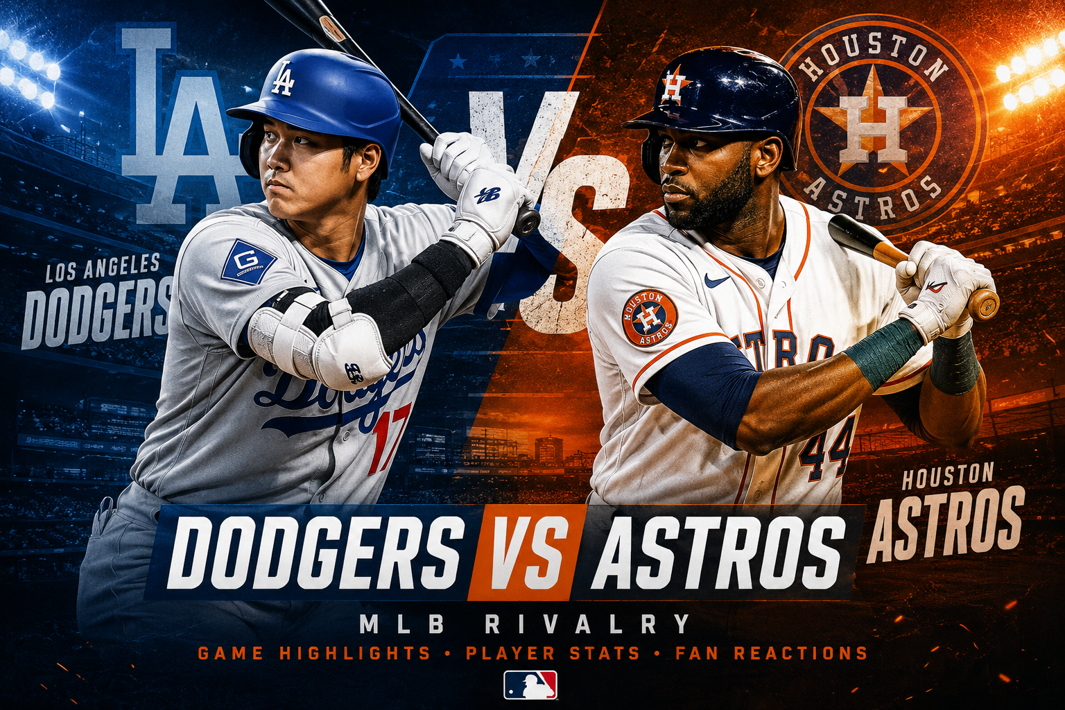 Dodgers vs Astros MLB rivalry baseball game updates