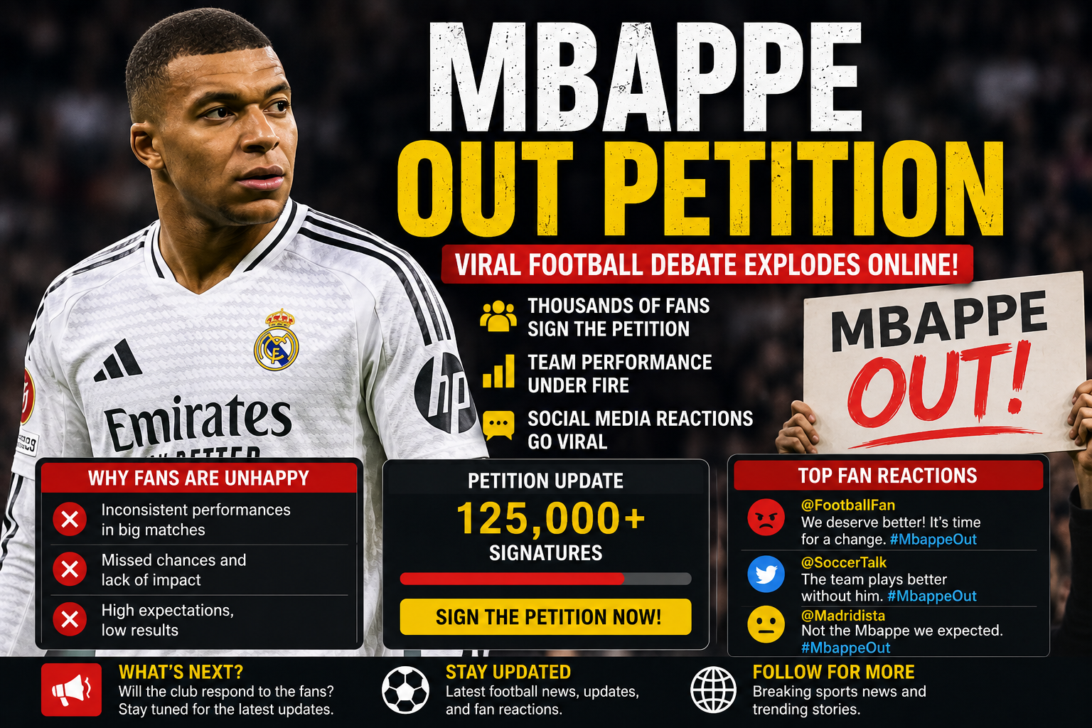 Mbappe out petition football fan reactions and viral debate