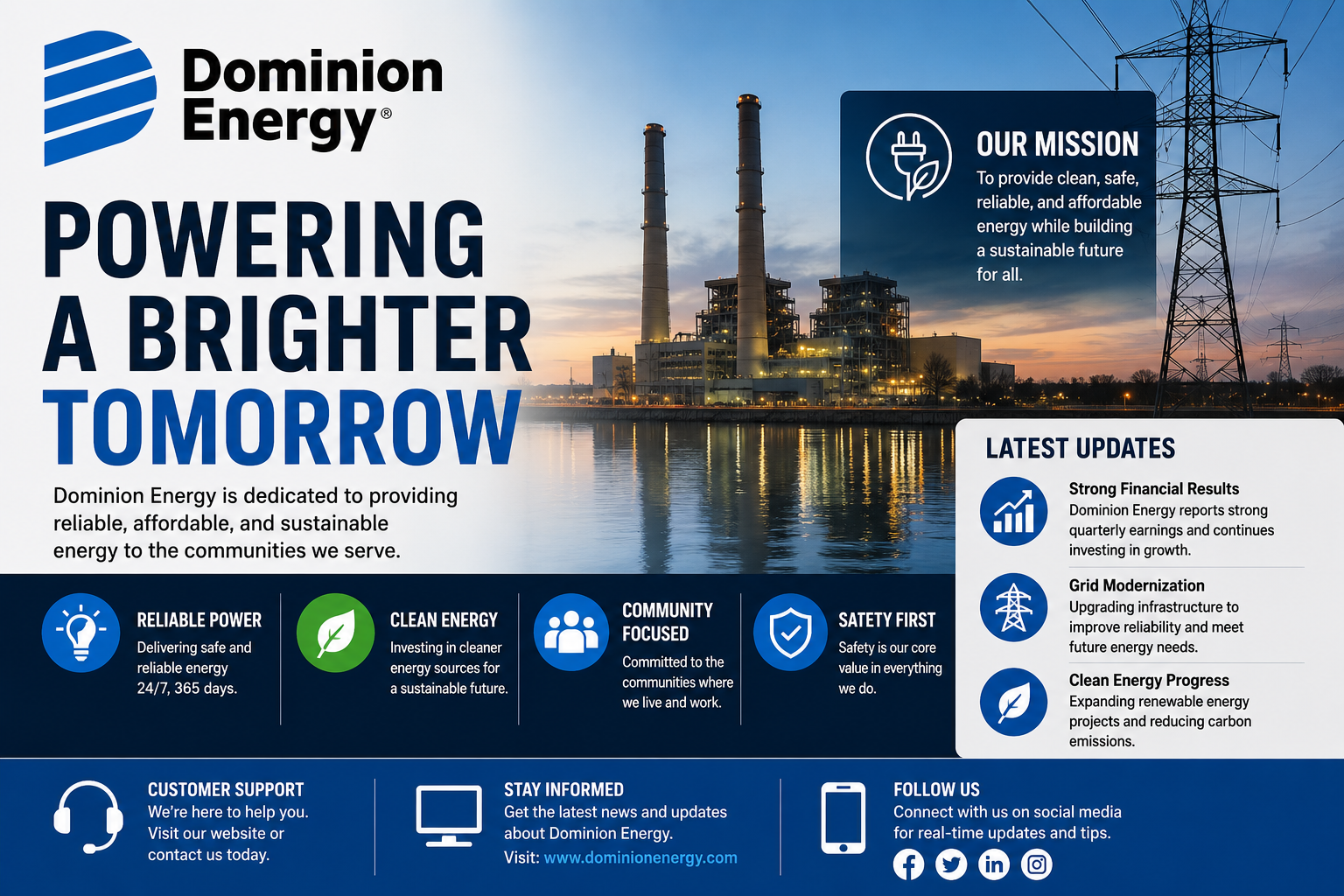 Dominion Energy power services and company updates