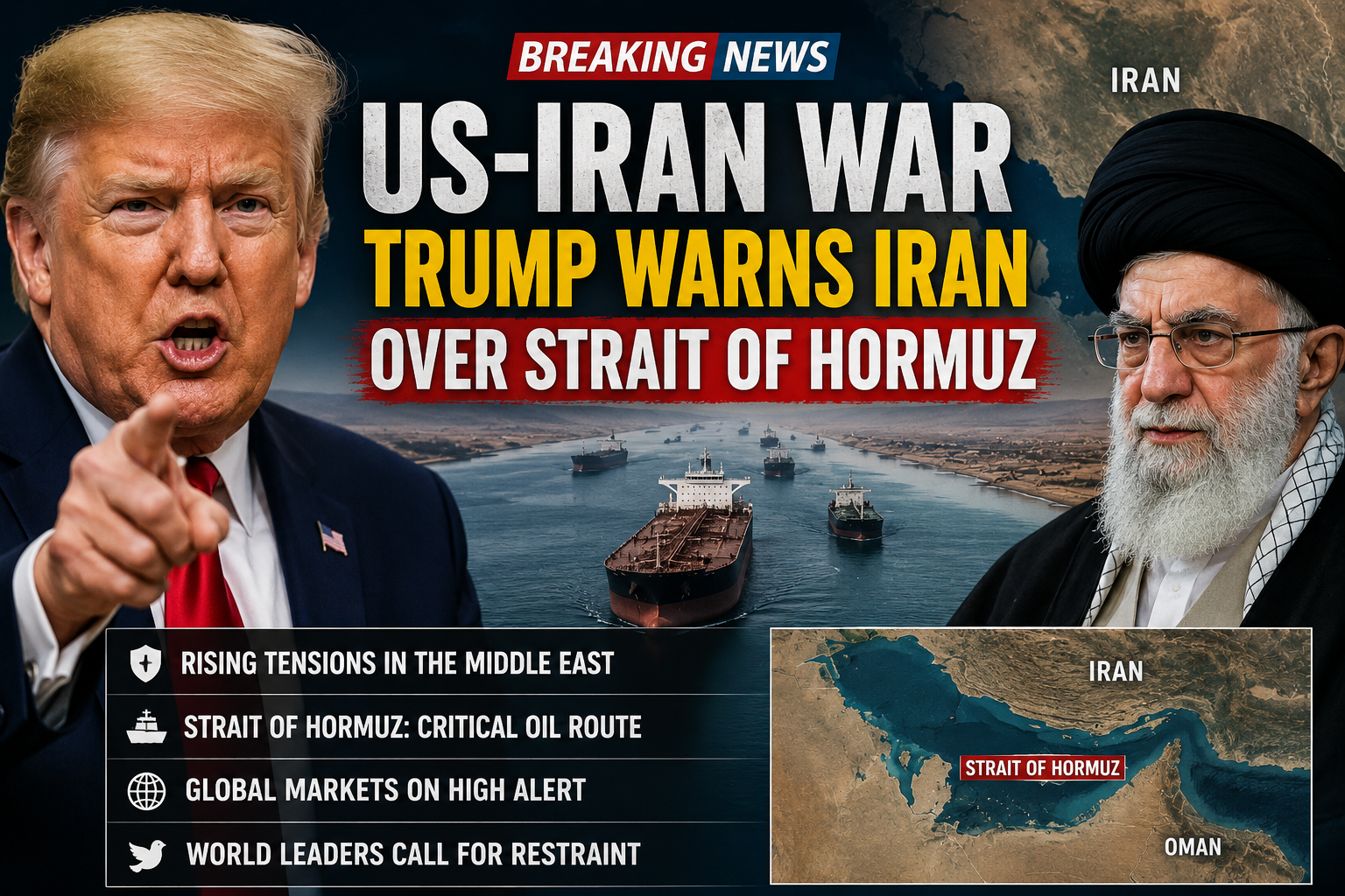 US-Iran War breaking news and Strait of Hormuz tensions