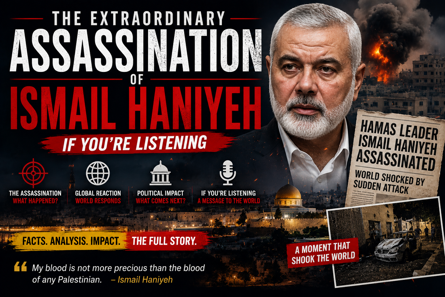 Ismail Haniyeh assassination global news and political analysis