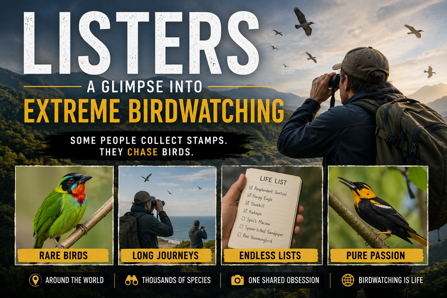 Extreme birdwatching documentary and bird listers