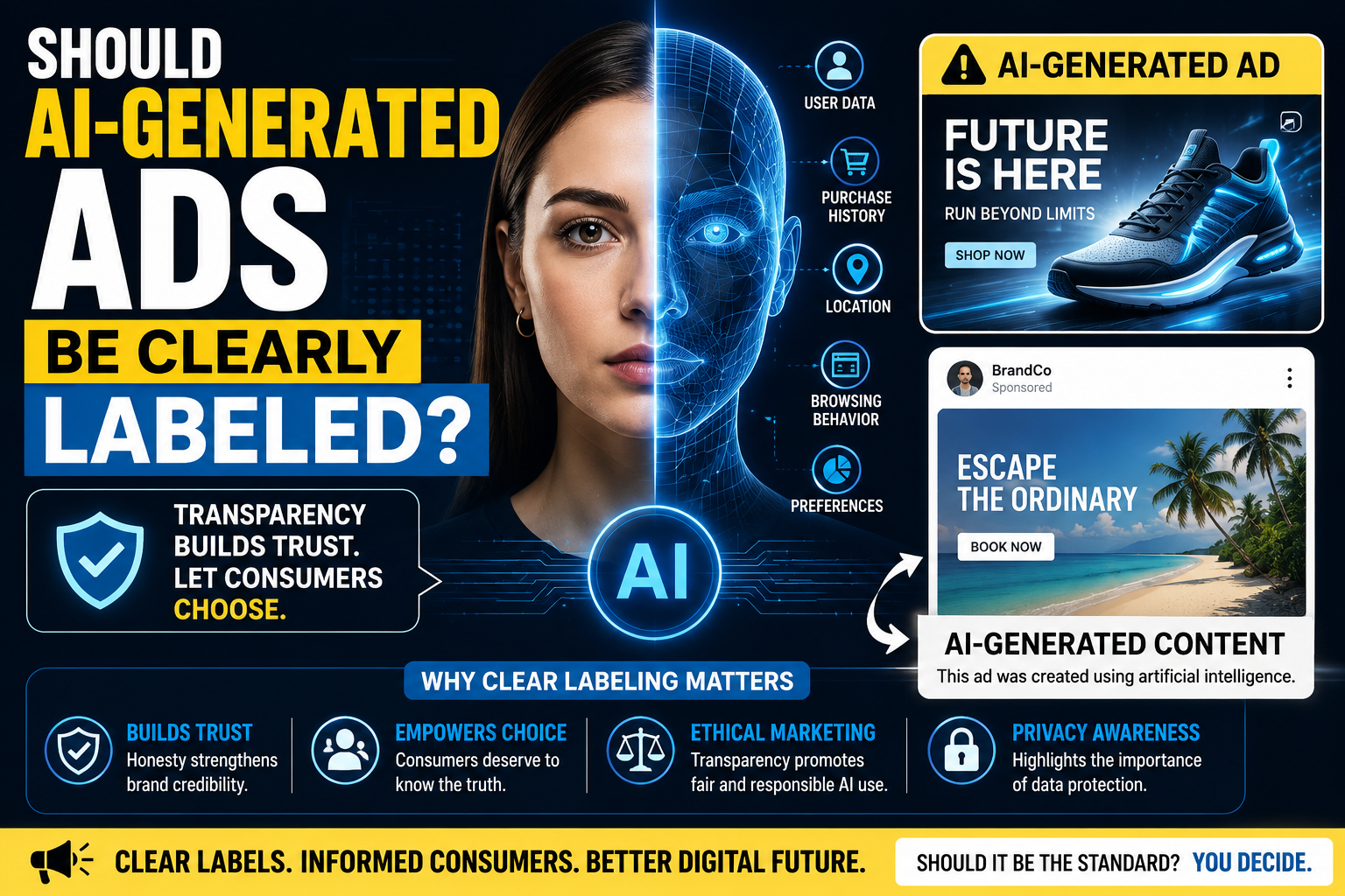 Should AI-Generated Ads Be Clearly Labeled