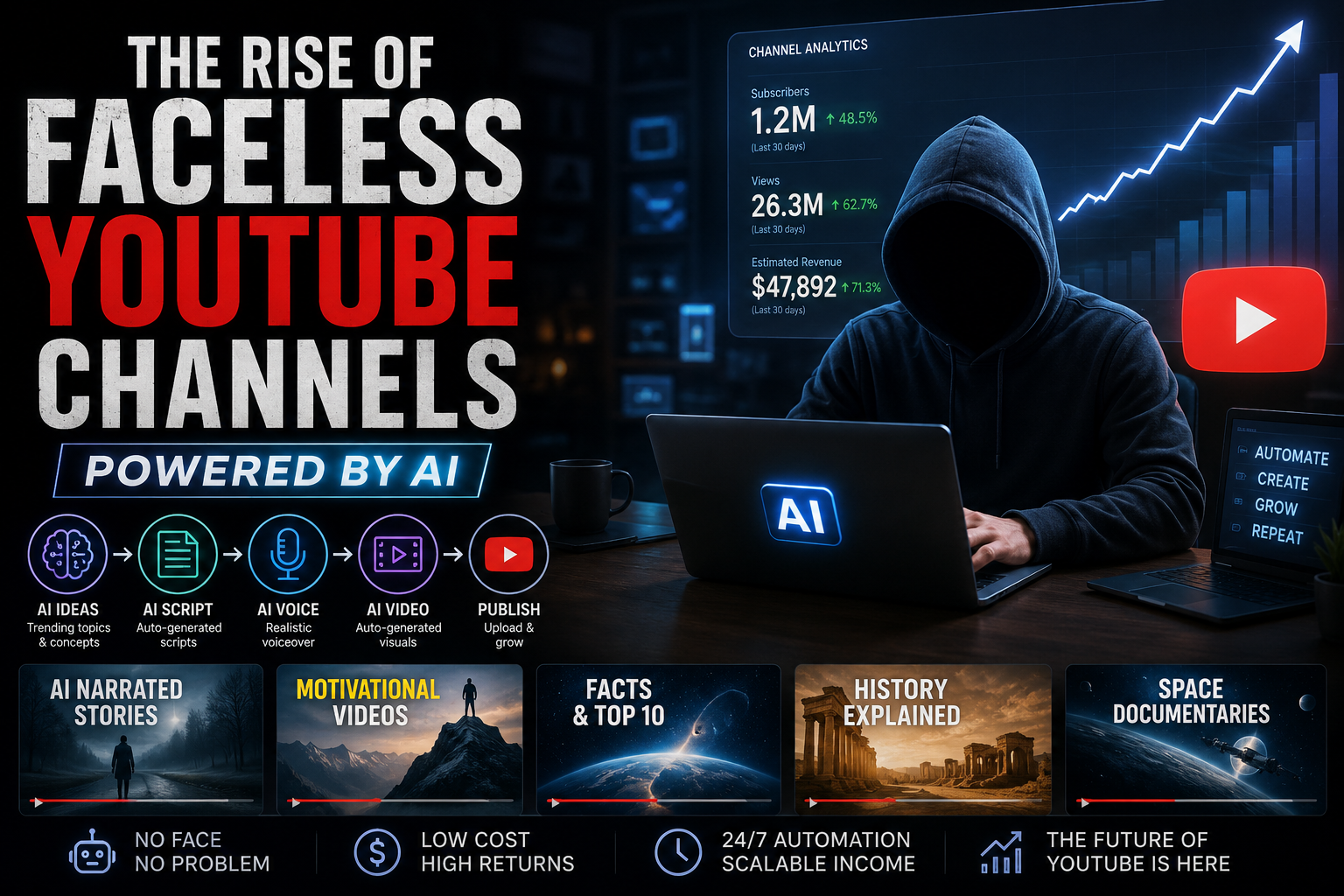 The Rise of Faceless YouTube Channels Powered by AI