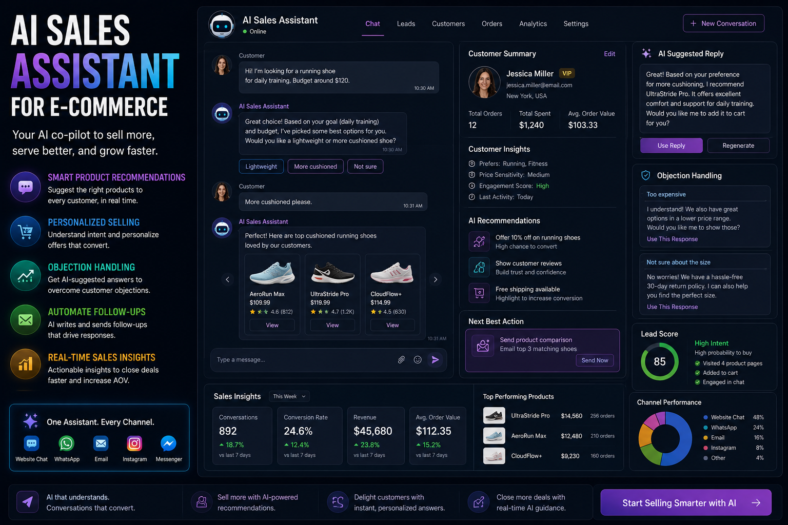 AI Sales Assistant for Ecommerce