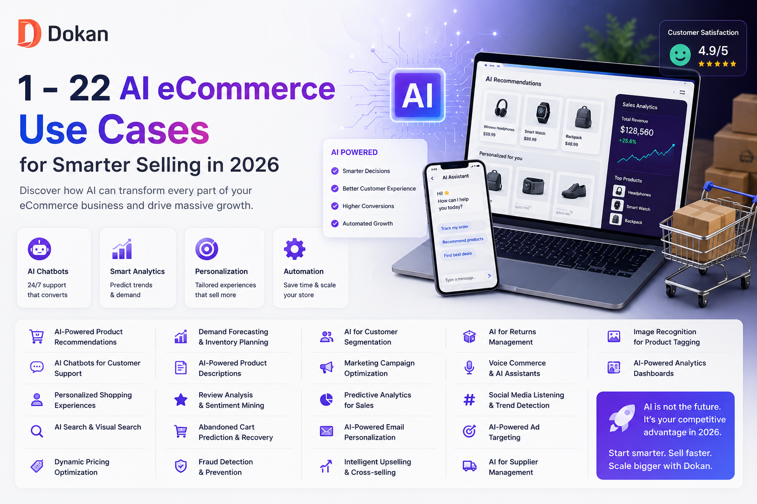 22 AI eCommerce Use Cases for Smarter Selling in 2026